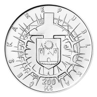 Strieborná minca ČNB 200 Kč Josef Karel Matocha vymenovaný za olomouckého arcibiskupa STANDARD