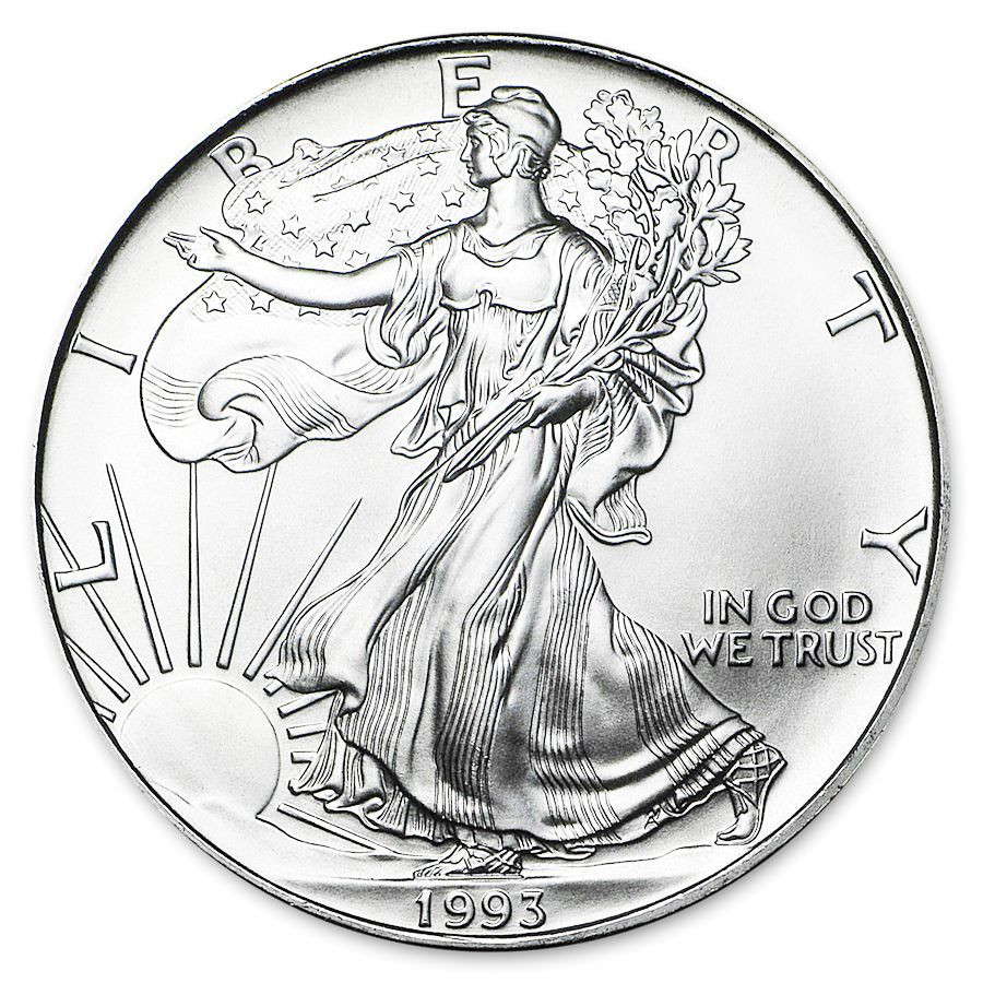 Strieborná minca American Silver Eagle 1 oz (1993)