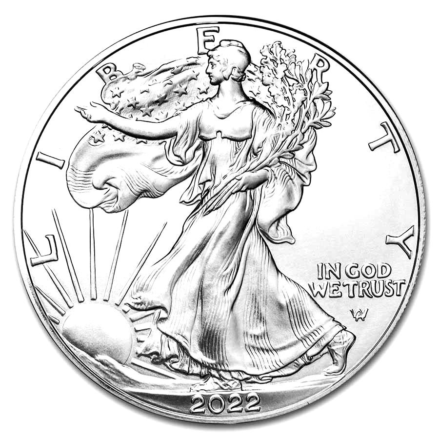 Strieborná minca American Silver Eagle 1 oz (2022)