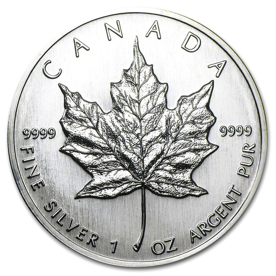 Strieborná minca Canadian Maple Leaf 1 oz (1989)