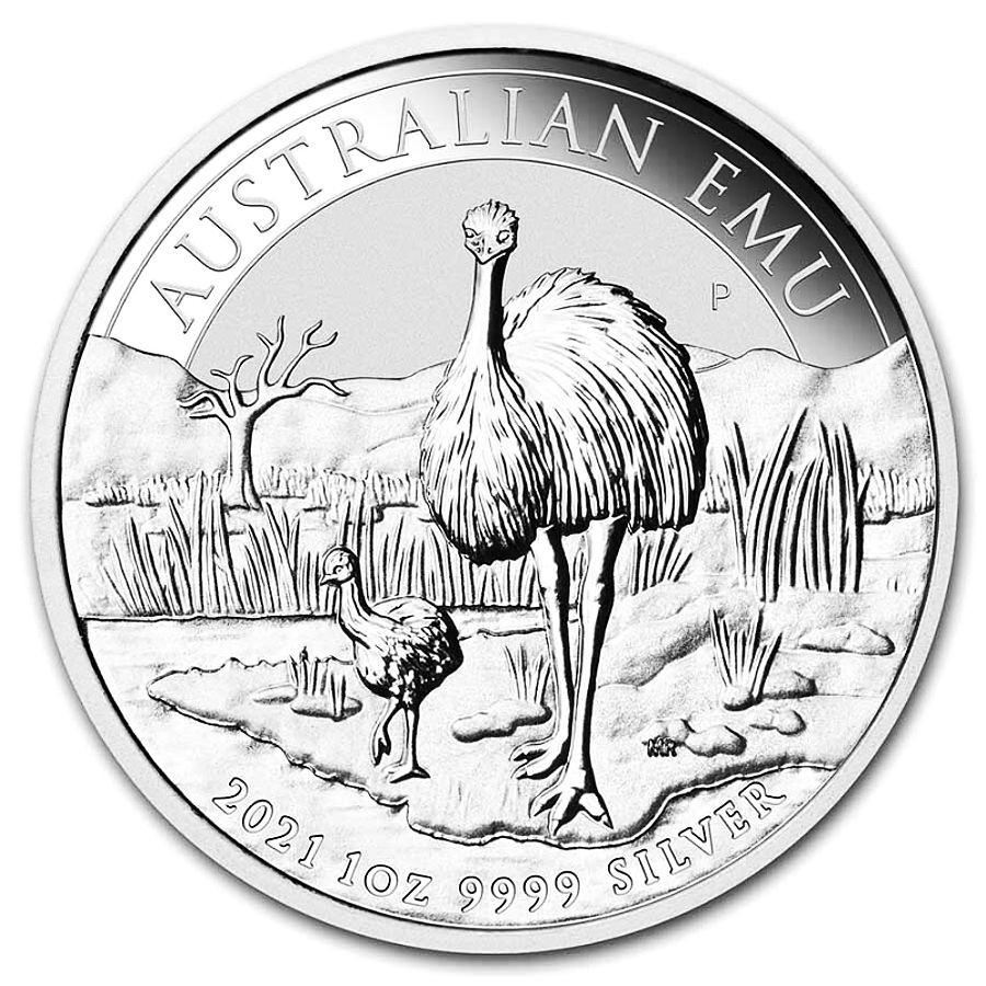 Strieborná minca Emu 1 oz (2021)