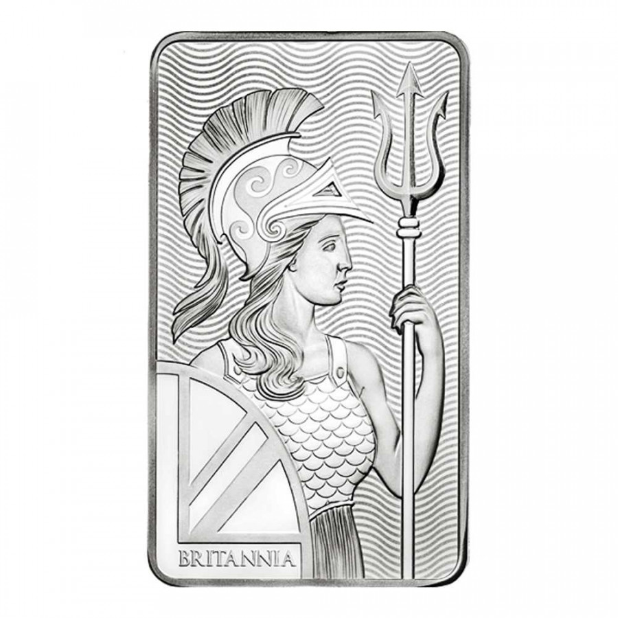 Strieborná tehla Britannia 100 oz Strieborná tehla Britannia 100 oz