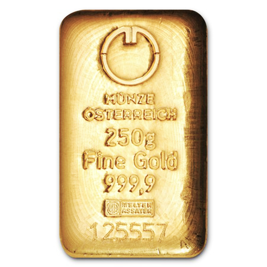 Zlatá tehla 250g Münze Österreich