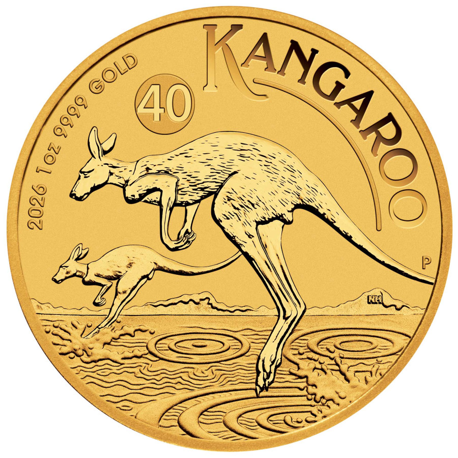 Zlatá minca Australian Kangaroo 1 oz 2026 40. výročie Zlatá minca Australian Kangaroo 1 oz 2026 40. výročie