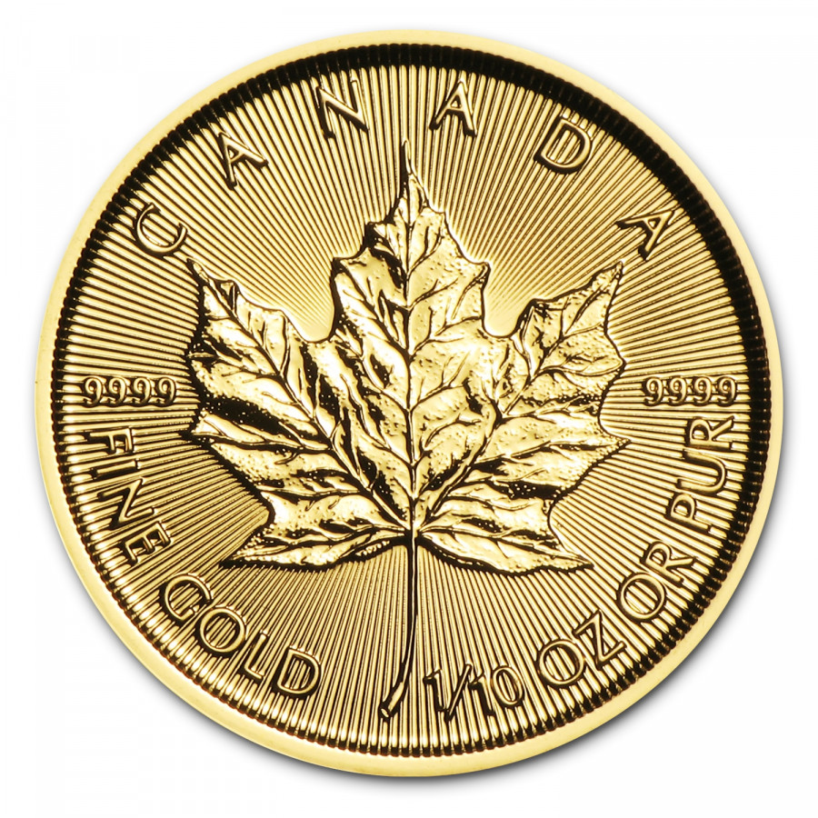 Zlatá minca Canadian Maple Leaf 1/10 oz