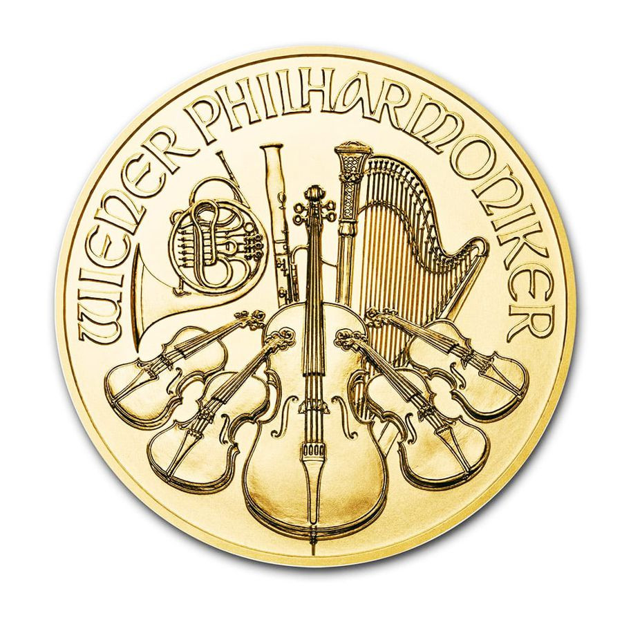 Zlatá minca Wiener Philharmoniker 1/25 oz