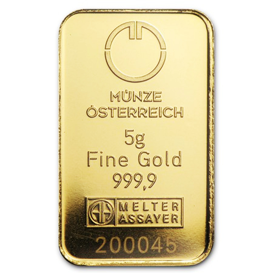 Zlatý zliatok 5g Münze Österreich - Kinebar
