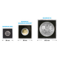 Štvorcová plastová kapsule Quadrum MINI na zlaté mince Wiener Philharmoniker 1/25 oz