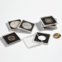 Štvorcová plastová kapsule Quadrum (39) na strieborné mince Maple, Britannia, Krugerrand