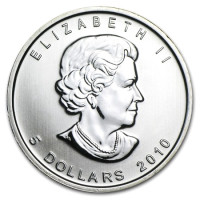 Strieborná minca Canadian Maple Leaf 1 oz (2010)