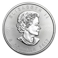 Strieborná minca Canadian Maple Leaf 1 oz (2017)