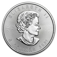 Strieborná minca Canadian Maple Leaf 1 oz (2021)