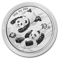 Strieborná minca China Panda 30g (2022) 40. VÝROČIE