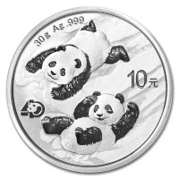 Strieborná minca China Panda 30g (2022) 40. VÝROČIE