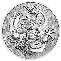 Strieborná minca Chinese Myths and Legends Dragon 1 oz (2021)