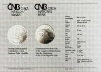 Strieborná minca 100 Kč Colná správa PROOF