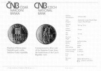 Strieborná minca 100 Kč Najvyšší súd PROOF