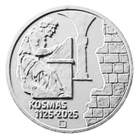 Strieborná minca ČNB 200 Kč 900. výročie úmrtia kronikára Kosmasa PROOF