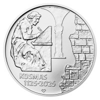 Strieborná minca ČNB 200 Kč 900. výročie úmrtia kronikára Kosmasa STANDARD