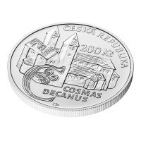 Strieborná minca ČNB 200 Kč 900. výročie úmrtia kronikára Kosmasa STANDARD