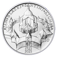 Strieborná minca ČNB 200 Kč Jan Blažej Santini 300. výročie úmrtia STANDARD