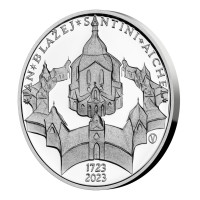 Strieborná minca 200 Kč Jan Blažej Santini 300. výročie úmrtia PROOF