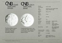 Strieborná minca 200 Kč Jan Blažej Santini 300. výročie úmrtia PROOF