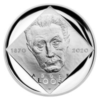 Strieborná minca ČNB 200Kč Adolf Loos PROOF
