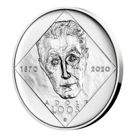 Strieborná minca ČNB 200Kč Adolf Loos stand