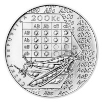 Strieborná minca ČNB 200Kč Gregor Mendel STANDARD