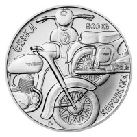 Strieborná minca ČNB 500 Kč Motocykel Jawa 250 STANDARD