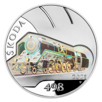 Strieborná minca ČNB 500Kč Parná lokomotíva Š498 Albatros PROOF