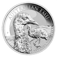 Strieborná minca Emu 1 oz (2022)