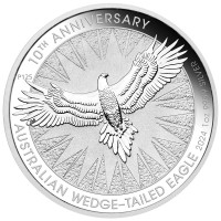 Strieborná minca  - Orol klínoocasý - Wedge-tailed Eagle 1 oz (2024) - 10. VÝROČIE