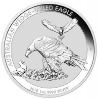 Strieborná minca  - Orol klínoocasý - Wedge-tailed Eagle 1 oz (2018)