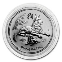 Strieborná minca Year of the Dog - Rok Psa 1 oz (2018)