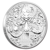 Strieborná minca Year of the Dragon - Rok Draka 1 oz (2024)