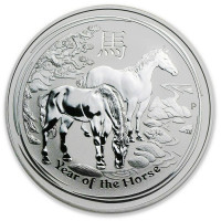 Strieborná minca Year of the Horse - Rok Koně 1 oz (2014)