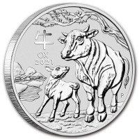 Strieborná minca Year of the Ox - Rok Byvola 1 oz (2021)