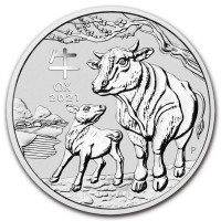 Strieborná minca Year of the Ox - Rok Byvola 1 oz (2021)