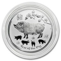 Strieborná minca Year of the Pig - Rok Prasaťa 1 oz (2019)