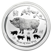 Strieborná minca Year of the Pig - Rok Prasaťa 1 oz (2019)