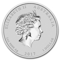 Strieborná minca Year of the Rooster - Rok Kohúta 1 oz (2017)