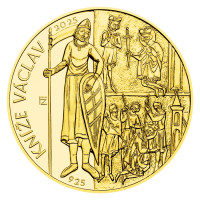Zlatá minca 10 000 Kč 1100. výročie začiatku vlády kniežaťa Václava PROOF 1 oz