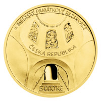 Zlatá minca ČNB 5.000 Kč Hradec Králové PROOF