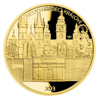 Zlatá minca ČNB 5.000 Kč Hradec Králové PROOF 1/2 oz