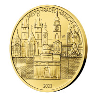 Gold coin ČNB 5.000 Kč Hradec Králové STANDARD 1/2 oz
