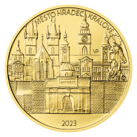 Zlatá minca ČNB 5.000 Kč Hradec Králové STANDARD 1/2 oz