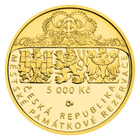 Zlatá minca ČNB 5.000 Kč Štramberk PROOF 1/2 oz
