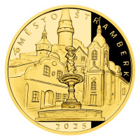 Zlatá minca ČNB 5.000 Kč Štramberk PROOF 1/2 oz